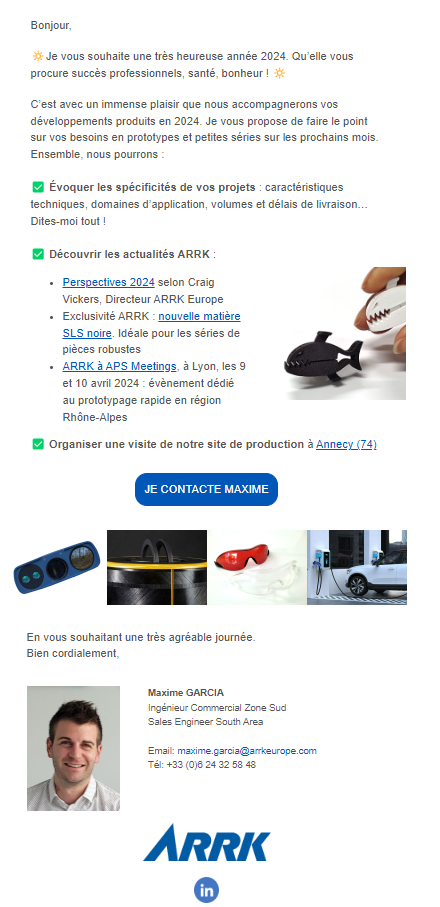 Email de voeux français