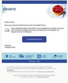 campagne de newsletters Picard